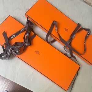 Two Hermès tie boxes